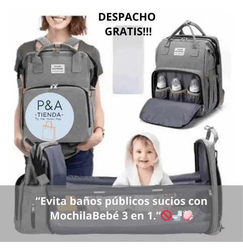 🎒 Mochila Bebé 3 en 1 👶💼🛏️