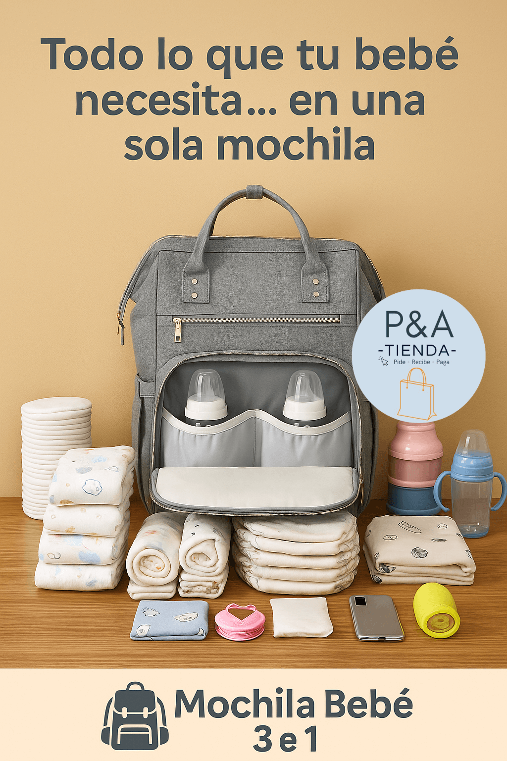 🎒 Mochila Bebé 3 en 1 👶💼🛏️
