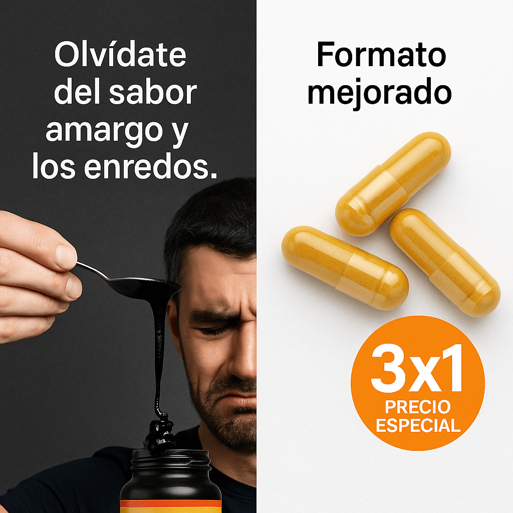 🖤 Shilajit Furia Negra – La potencia ancestral en cápsulas