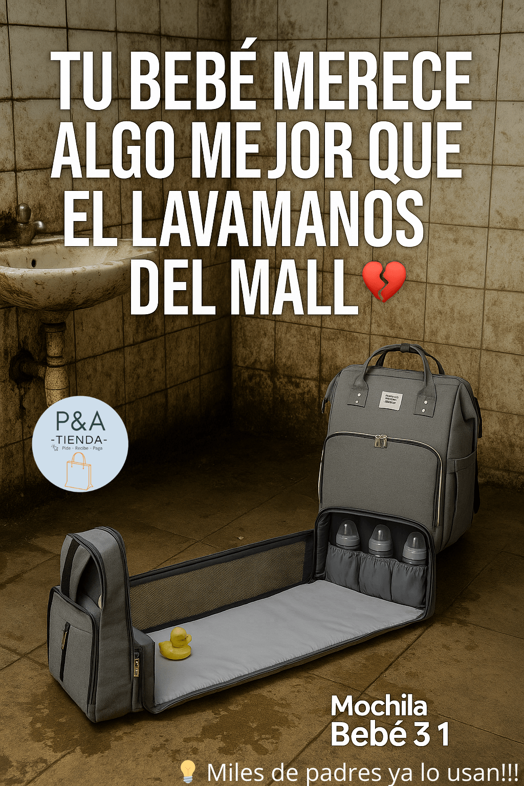 🎒 Mochila Bebé 3 en 1 👶💼🛏️